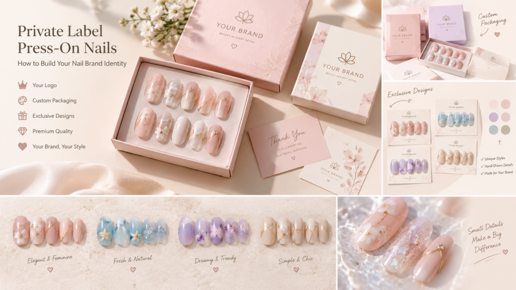 Private Label Press-On Nails Custom Packaging & Exclusive Designs