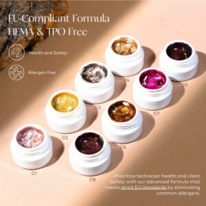 Aurora jar cat‑eye gel collection, hema‑free canned magnetic uv gel wholesale private label