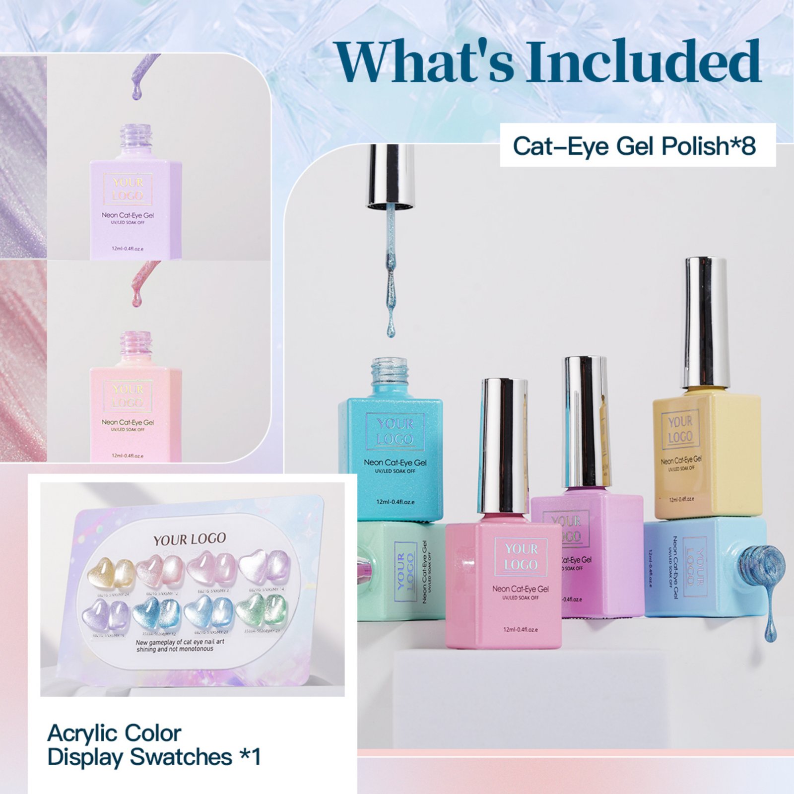Candy Series Cat‑Eye Gel Polish Set - Image 2